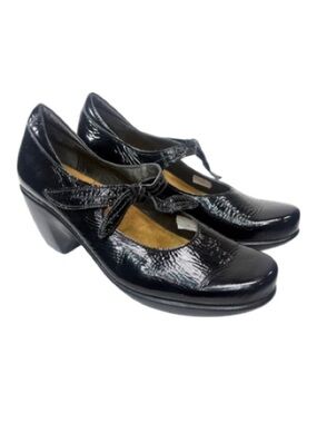 NAOT Black Patent Leather Mary Jane Heels | 39